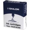 Sailor Inktpatronen Blauwzwart 12 stuks