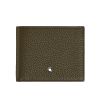 Montblanc Grain Leather Portefeuille 6 kaartsleuven Khaki
