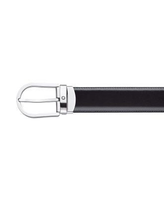 Montblanc Omkeerbare Riem 30mm Horsebit Zwart Bruin