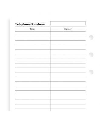 Filofax Vulling Mini Blanco