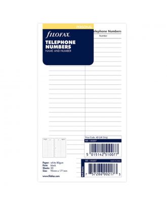 Filofax Vulling Mini Blanco