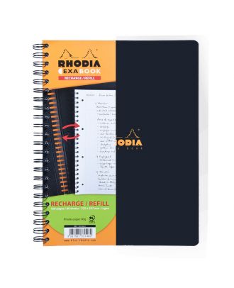 Rhodia Exa Book Vulling A4+ Gelijnd Zwart