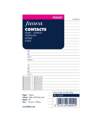 Filofax Vulling Mini Blanco