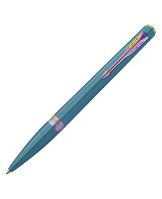 Parker Meridian Teal Rainbow Trim Balpen