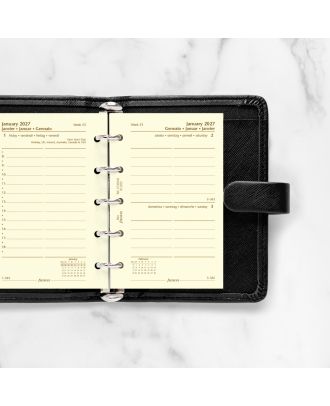 Filofax Mini Vulling 1 Dag op 1 Pagina Crème 2021