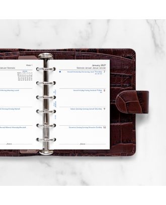Filofax Pocket Vulling Week op 2 Pagina's Engels 2020