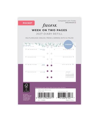 Filofax Pocket Vulling Week op 2 Pagina's 2021