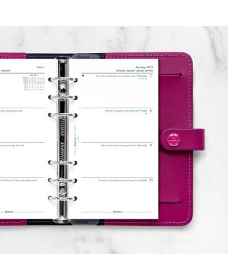 Filofax Personal Vulling Week op 2 Pagina's 2027