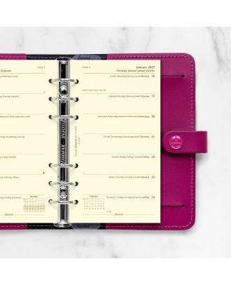Filofax Personal Vulling Week op 1 Pagina 2020 met notities