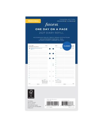 Filofax Personal Vulling Dag op 1 Pagina 2019