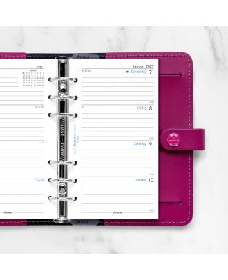 Filofax Personal Vulling Week op 2 Pagina's Gelijnd 2019