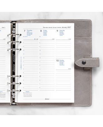 Filofax A5 Vulling Week op 2 Pagina's met kolommen 5 talig 2020