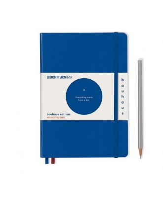 Leuchtturm1917 Notitieboek Medium Bauhaus Edition Royal Bue Dotted