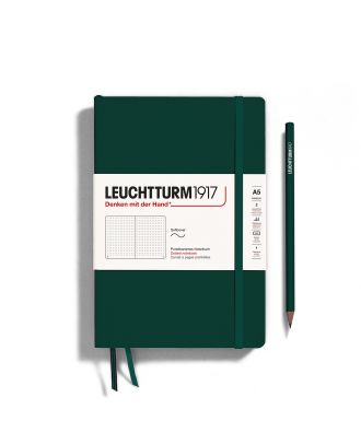 Leuchtturm1917 Notebook Medium Softcover Natural Colors Forest Green Dotted