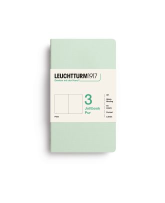 Leuchtturm1917 Jottbook Pur Pocket Mint Green Blanco Set van 3