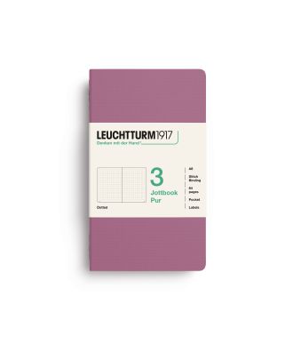 Leuchtturm1917 Jottbook Pur Pocket Dusty Rose Dotted Set van 3