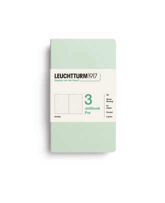 Leuchtturm1917 Jottbook Pur Pocket Mint Green Dotted Set van 3
