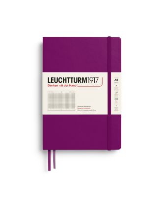 Leuchtturm1917 Notitieboek Medium Burgundy Geruit