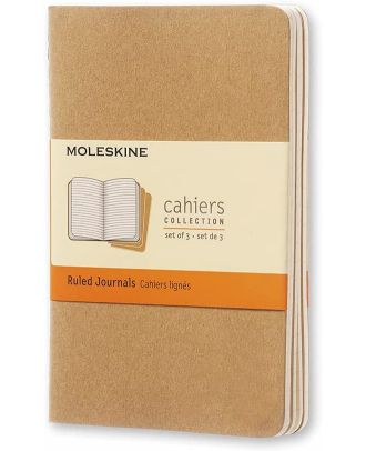 Moleskine Cahiers Collection Pocket Bruine Zachte Kaft Gelijnd