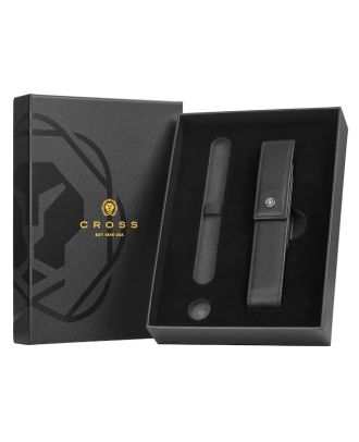 Cross Classic Black Lederen Etui voor 1 Pen met Geschenkdoos