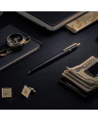Fisher Space Pen AG7 Graphite Black met Solar Flare Gold Titanium Accenten