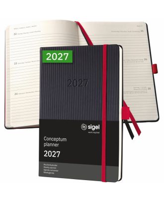 Sigel Conceptum Pure 2020 Weekagenda A5 Zwart Hard cover