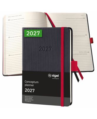Sigel Conceptum Pure 2020 Weekagenda A6 Zwart Hard cover