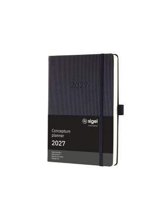 Sigel Conceptum Pure 2026 Dagagenda A5 Zwart Hard Cover