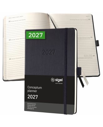 Sigel Conceptum Pure 2020 Weekagenda A5 Zwart Hard cover