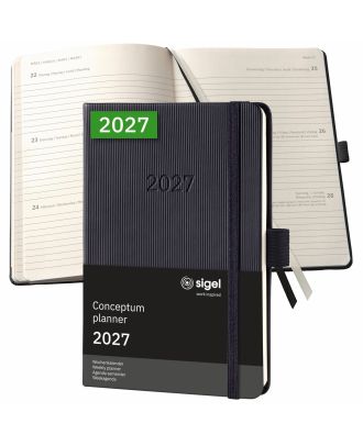 Sigel Conceptum Pure 2020 Weekagenda A6 Zwart Hard cover