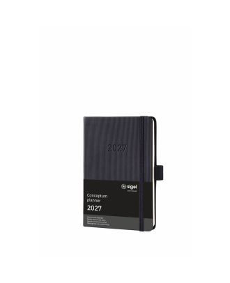 Sigel Conceptum Pure 2021 Weekagenda met Notitieruimte A6 Zwart Hard cover