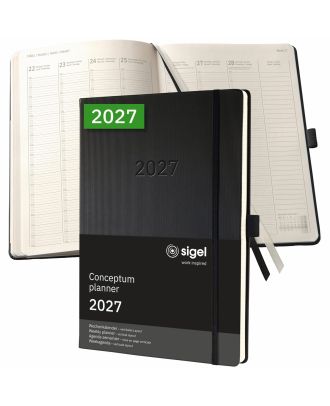 Sigel Conceptum Pure 2020 Weekagenda A4+ Zwart Hard Cover