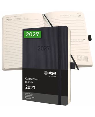 Sigel Conceptum Pure 2021 Dagagenda A5 Zwart Soft Cover