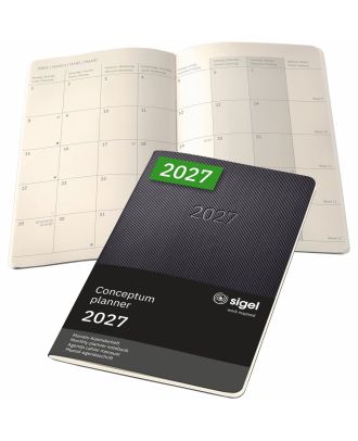 Sigel Conceptum Pure 2019 Maandagenda A5 Zwart Soft cover