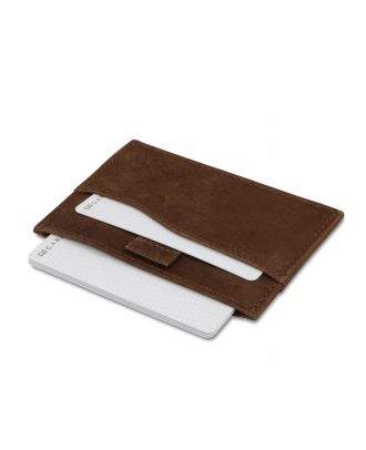 Garzini Leggera Card Holder Brushed Brown
