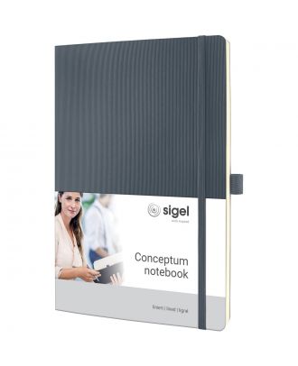 Sigel Conceptum Pure Notitieboek Ca. A4 Soft Cover Dark Grey Gelijnd