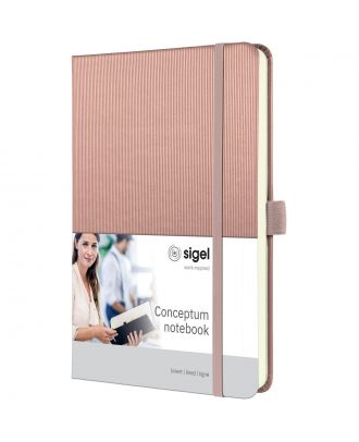Sigel Conceptum Pure Notitieboek A5 Rosé Metallic Hard Cover Gelijnd