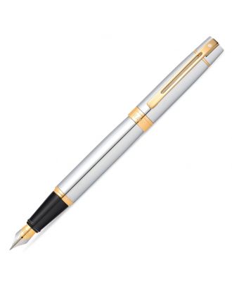 Sheaffer 300 Bright Chrome Gold Trim Vulpen