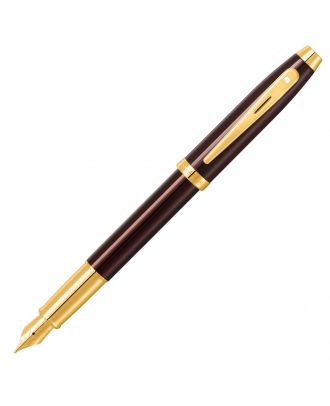 Sheaffer 100 Glossy Coffee Brown with PVD Gold Trim Vulpen