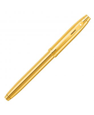 Sheaffer 100 Satin Gold PVD Gold Trim Roller