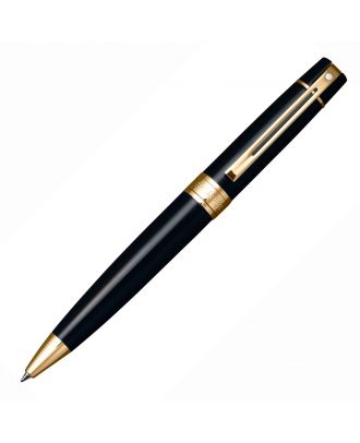 Sheaffer 300 Glossy Black Gold Trim Ballpoint Pen