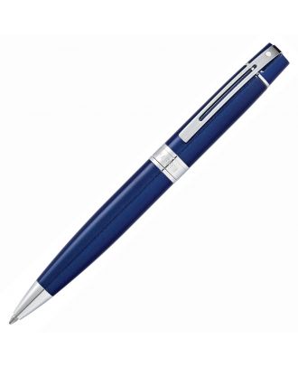 Sheaffer 300 Glossy Blue Chrome Trim Balpen