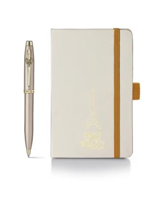 Sheaffer 100 Emily in Paris Champagne Gold Balpen set met Notitieboek