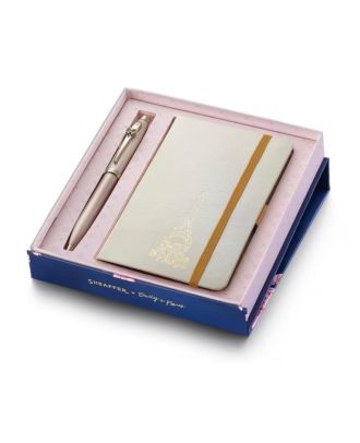 Sheaffer 100 Emily in Paris Champagne Gold Balpen set met Notitieboek