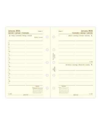 Filofax Mini Vulling 1 Dag op 1 Pagina Crème 2021