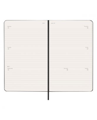 Moleskine Large Agenda 2018 Wekelijkse Planner Zwarte Harde Kaft