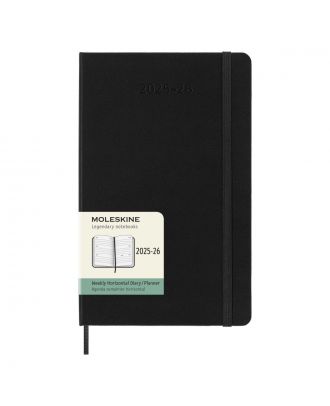 Moleskine Large Agenda 18 maanden Week 2 Pagina's 2018-19 Zwarte Harde Kaft