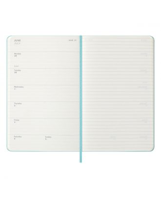 Moleskine Pocket Agenda 18 maanden Week Horizontaal 2018-19 Zwarte Harde Kaft