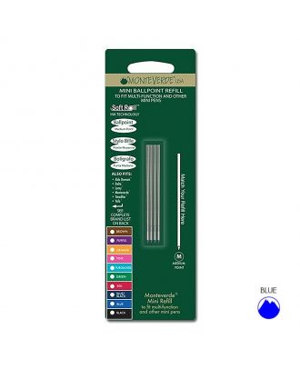 Monteverde Balpen Vulling Parker-Type G2 Vulling Medium Blauw (2 stuks)
