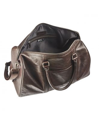 Maverick Brown Lederen Business tas met Laptopvak 15,6"